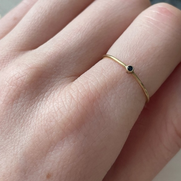 Jennifer Meyer 18k gold sapphire stacking ring - size 6 - Picture 4 of 6